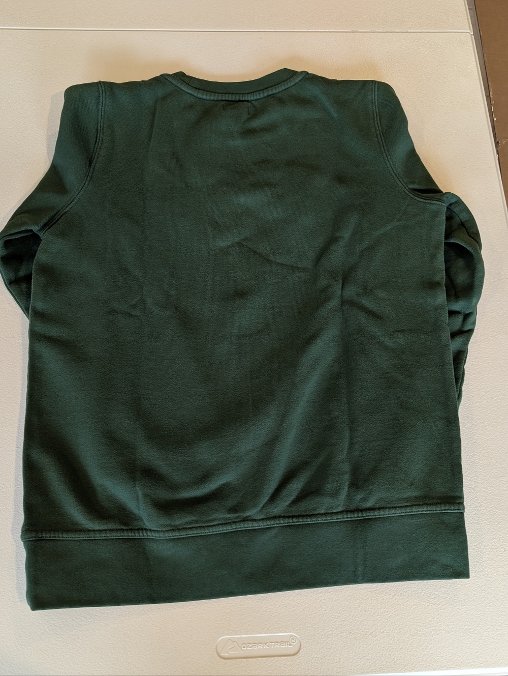 L.L. Bean Women's Crewneck Sweatshirt in Forest Green with Cream Logo - Picture 4 of 5